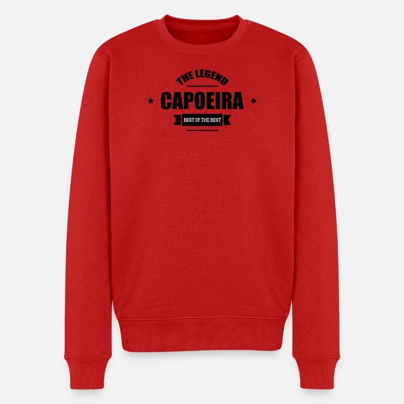 Capoeira die Legende - Männer Premium Bio Pullover - Rot