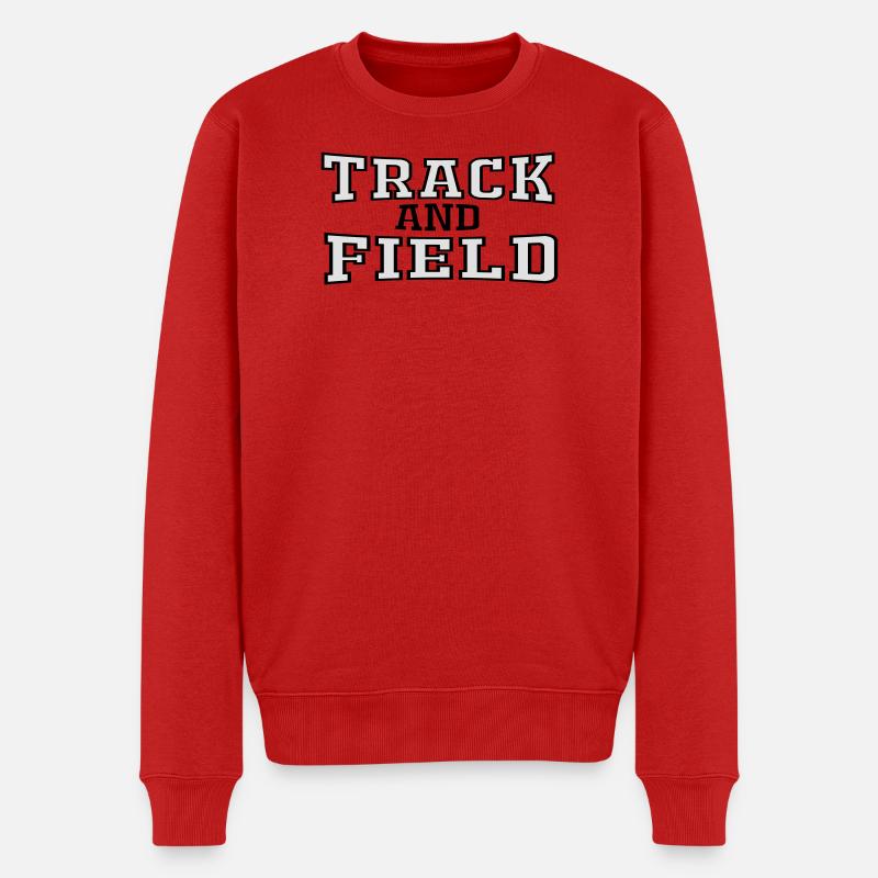Track and Field - Männer Premium Bio Pullover - Rot