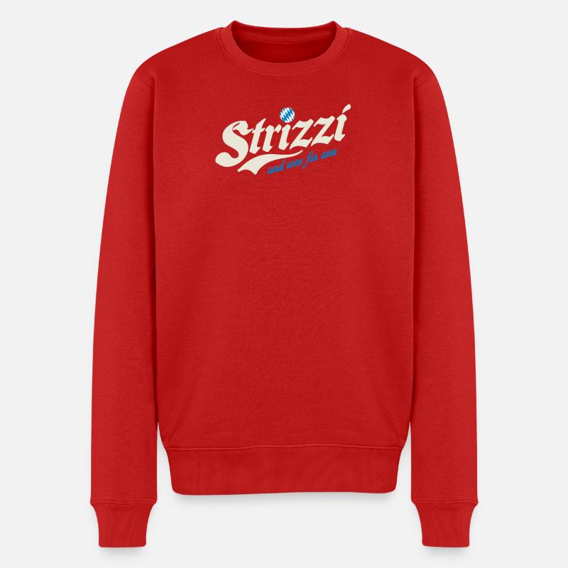 BAirischer Lausbua! - Männer Premium Bio Pullover - Rot