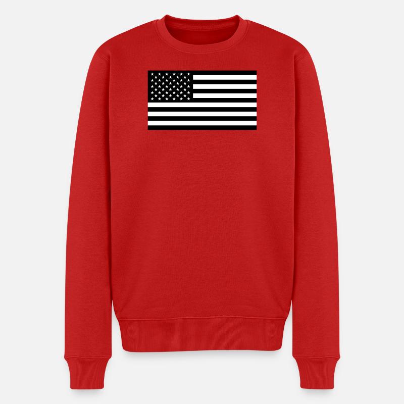 LE DRAPEAU AMÉRICAIN - Pull Premium bio Homme - rouge