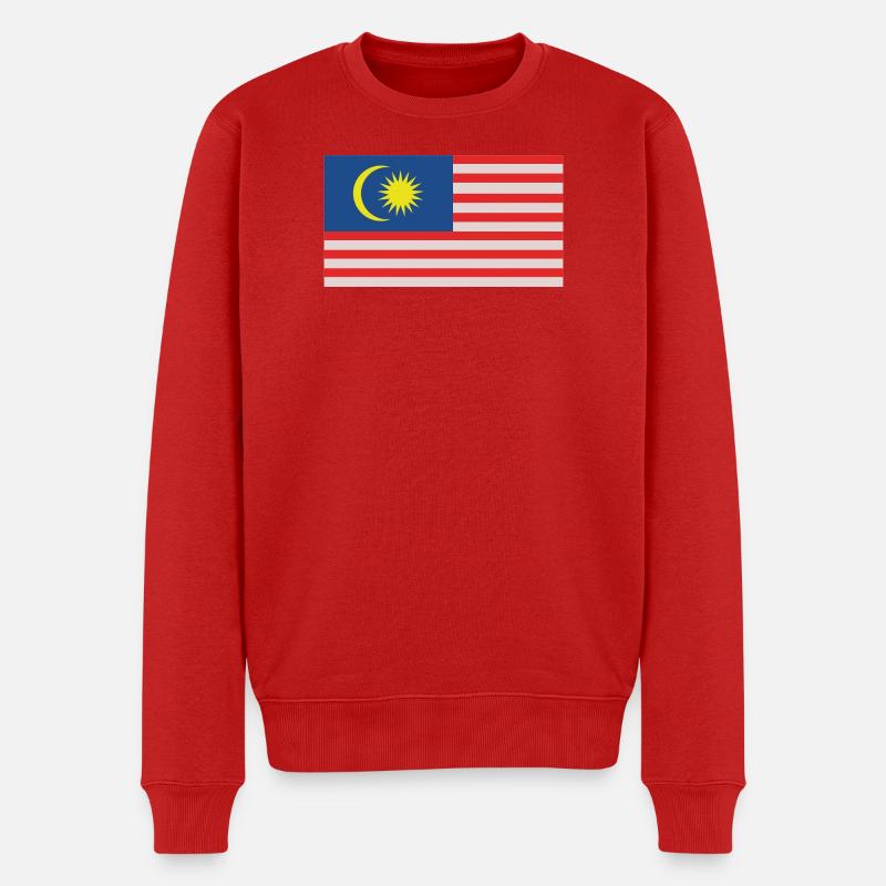 Malaysia-Flagge - Männer Premium Bio Pullover - Rot