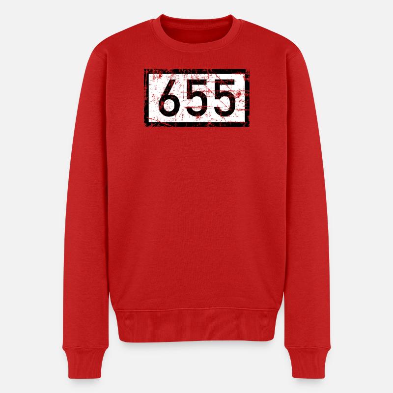Rheinkilometer 655 Bonn am Rhein (Vintage) - Männer Premium Bio Pullover - Rot