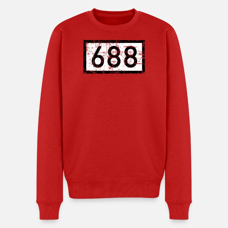 Rheinkilometer 688 Vintage - Köln am Rhein - Männer Premium Bio Pullover - Rot