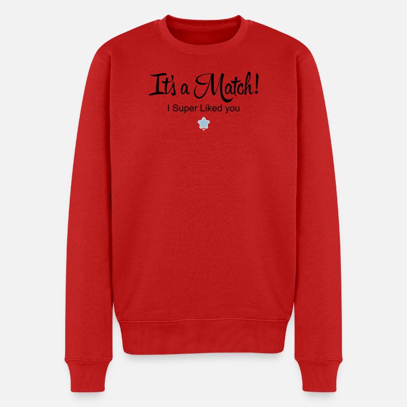 C’est un match ! Je t’aimais super bien - Pull Premium bio Homme - rouge