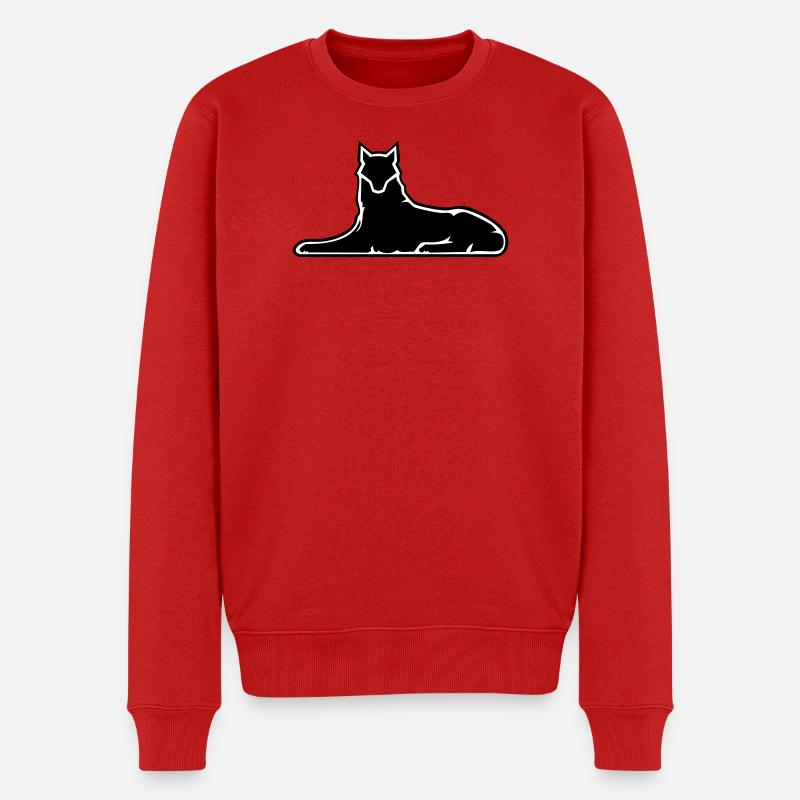 Wolf von Ichkeria 2024 - Männer Premium Bio Pullover - Rot