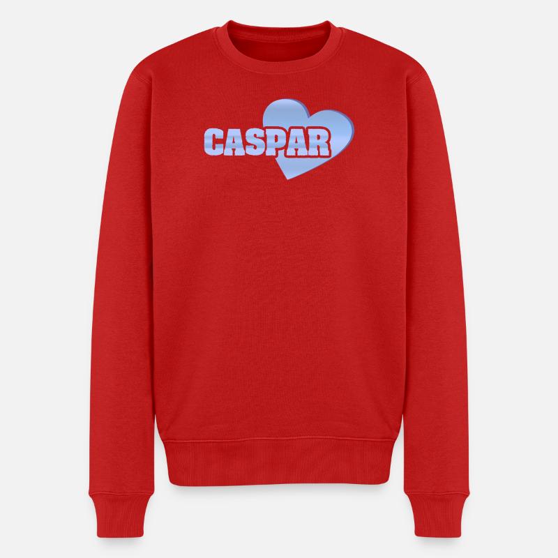 Gold Caspar - Männer Premium Bio Pullover - Rot