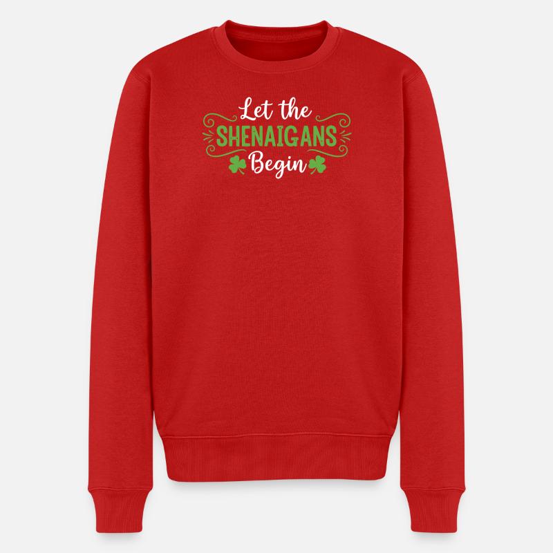 Lasst die Streiche beginnen - Männer Premium Bio Pullover - Rot