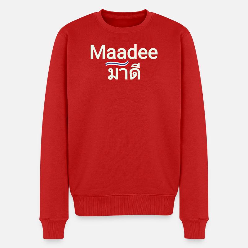 Madee Thailand  - Männer Premium Bio Pullover - Rot