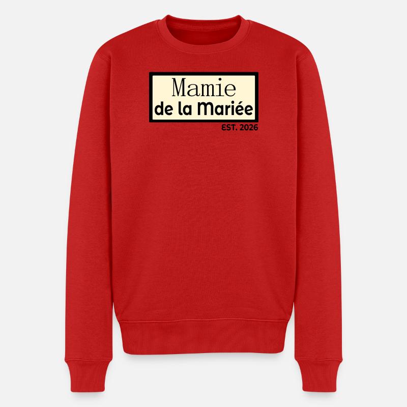 Großmutter der Braut - Männer Premium Bio Pullover - Rot
