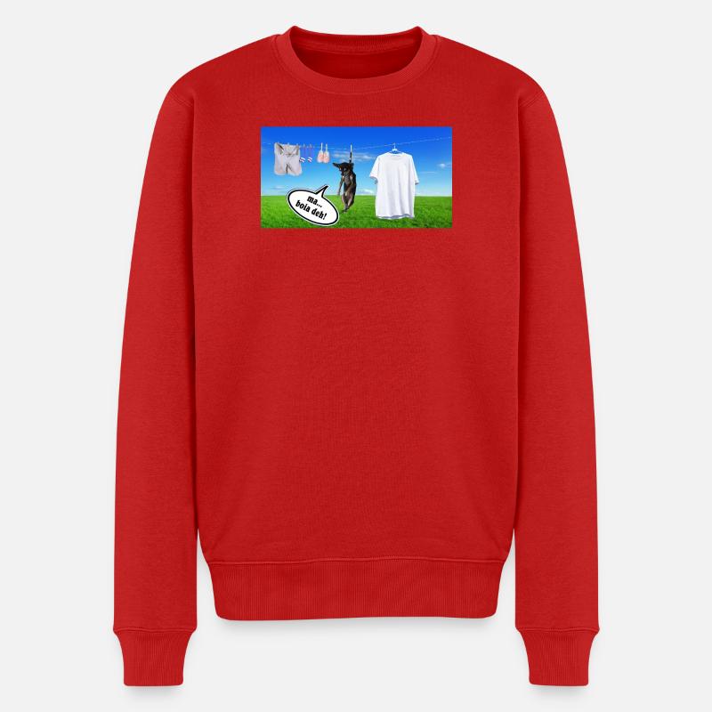 Chiot suspendu pour traîner - Pull Premium bio Homme - rouge