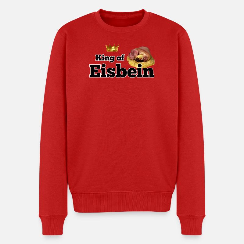 King of Eisbein - Männer Premium Bio Pullover - Rot