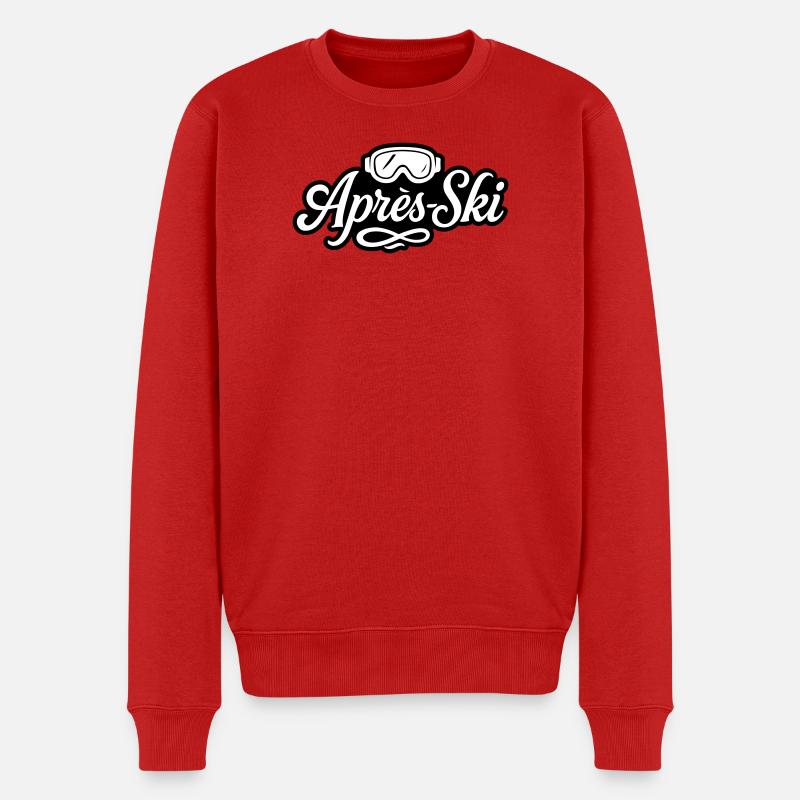 Apres Ski Skibrille Piste - Männer Premium Bio Pullover - Rot