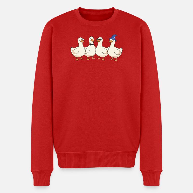 Quackquartet avec style - Pull Premium bio Homme - rouge