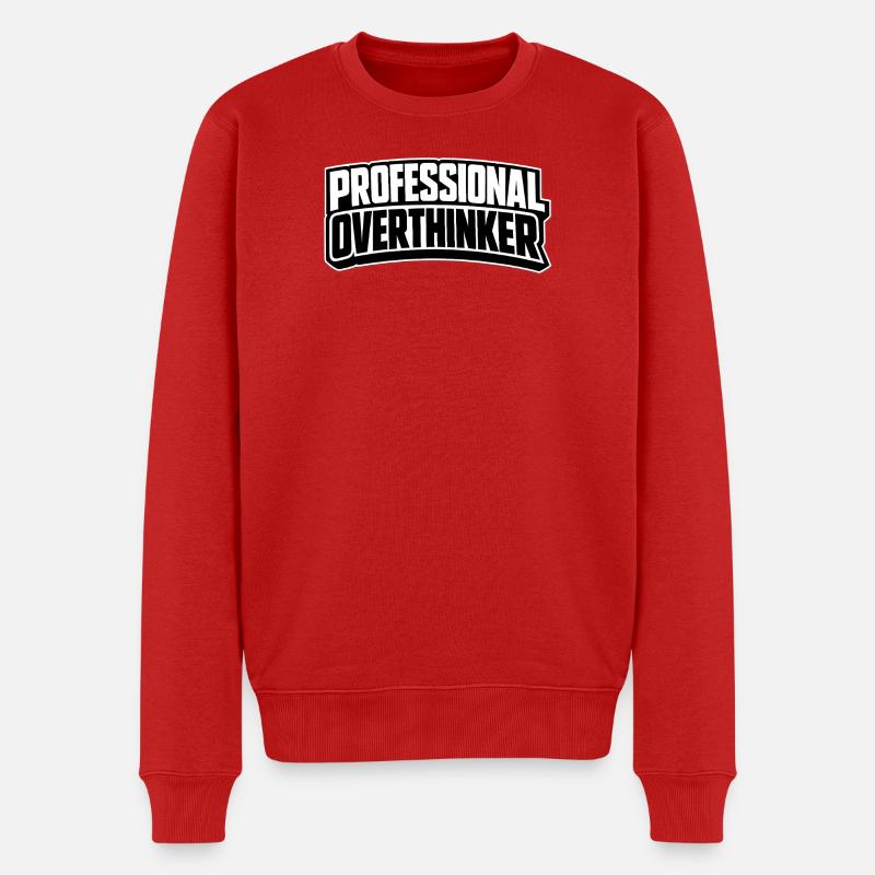 PROFESSIONAL OVERTHINKER INTROVERT - Männer Premium Bio Pullover - Rot