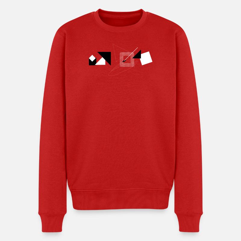 Formes géométriques en dialogue - Pull Premium bio Homme - rouge