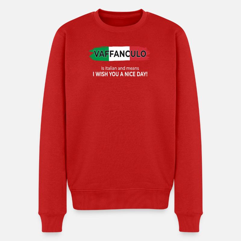Vaffanculo – Bonne journée ! - Pull Premium bio Homme - rouge