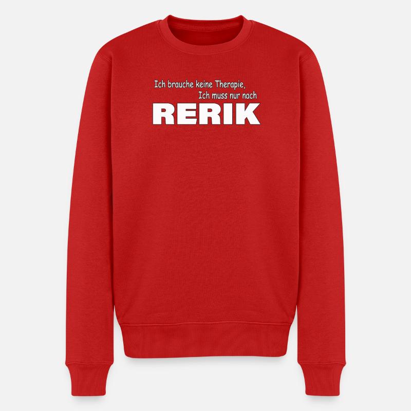 Therapie RERIK - Männer Premium Bio Pullover - Rot