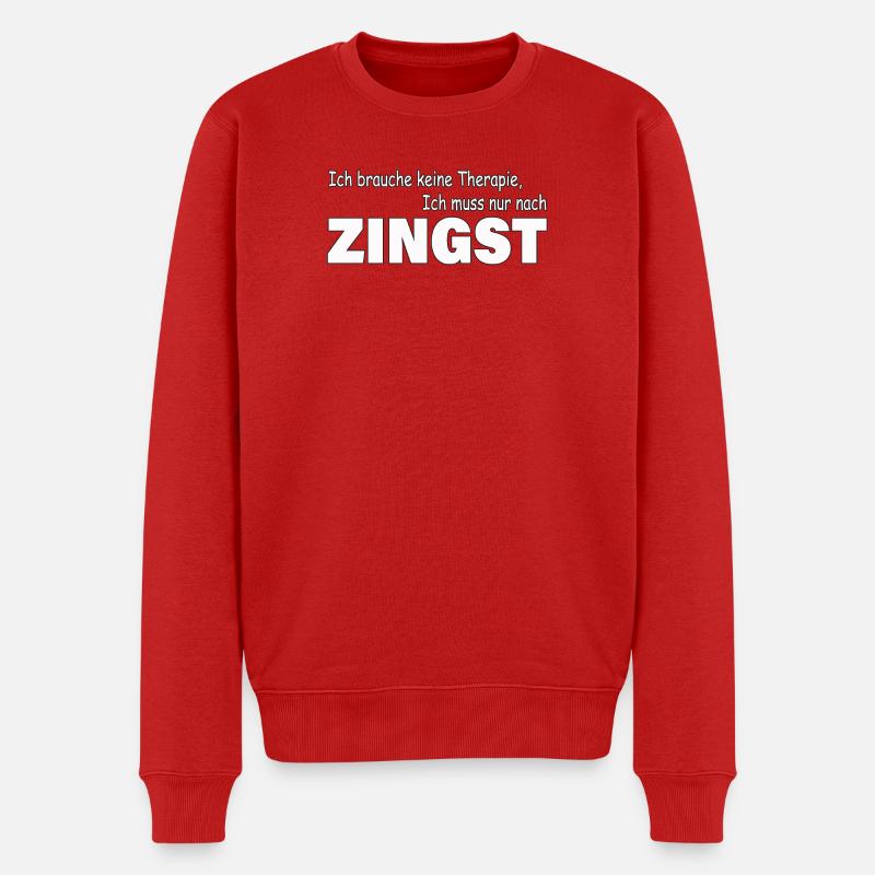 Therapie ZINGST - Männer Premium Bio Pullover - Rot