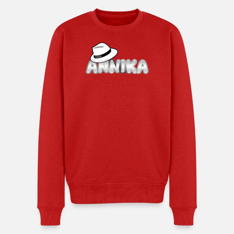 Geschenk für Annika - Männer Premium Bio Pullover - Rot