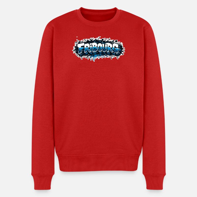 Fribourg Graffiti - Pull Premium bio Homme - rouge