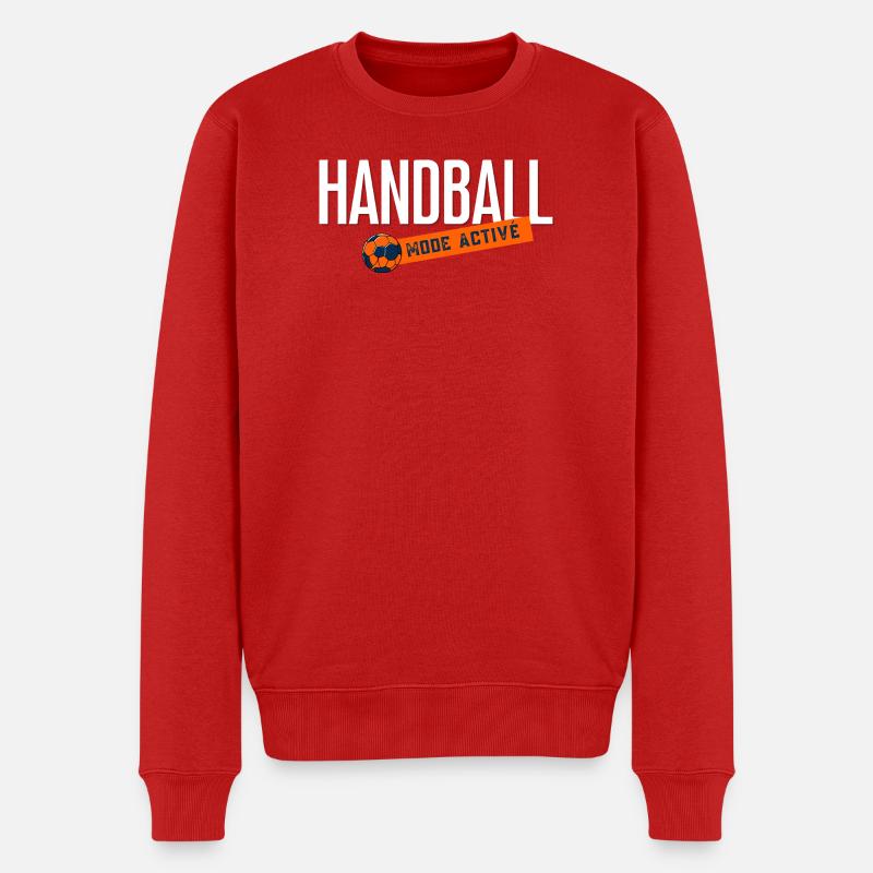 Handball-Aktivmodus - Männer Premium Bio Pullover - Rot