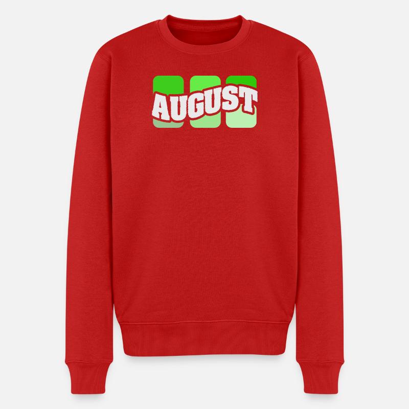 Name August - Männer Premium Bio Pullover - Rot