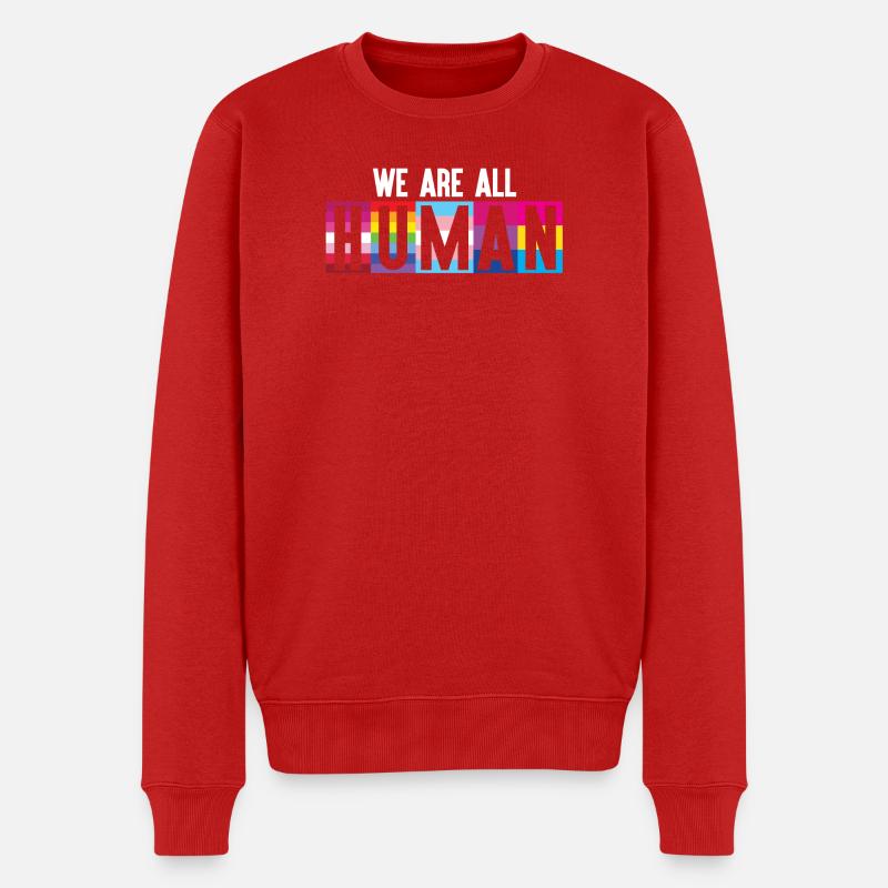 LGBT Pride Month - Wir sind alle Menschen - Männer Premium Bio Pullover - Rot