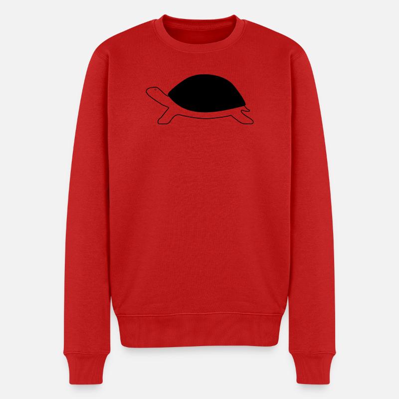 Schildkröte - Männer Premium Bio Pullover - Rot