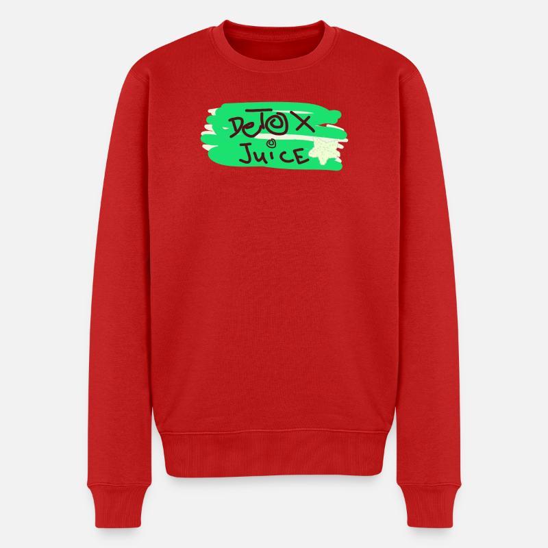 Detox saft text - Männer Premium Bio Pullover - Rot