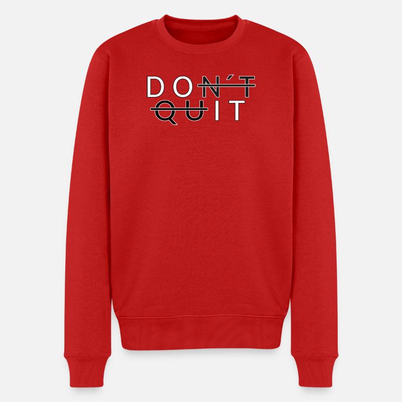 Don´t Quit _Do It - Männer Premium Bio Pullover - Rot