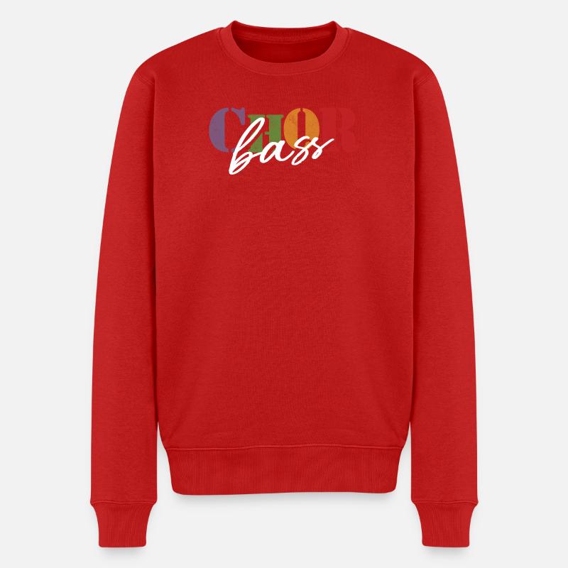Chor Bass - Männer Premium Bio Pullover - Rot