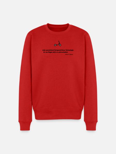 Technologie Magie Scooter - Männer Premium Bio Pullover - Rot