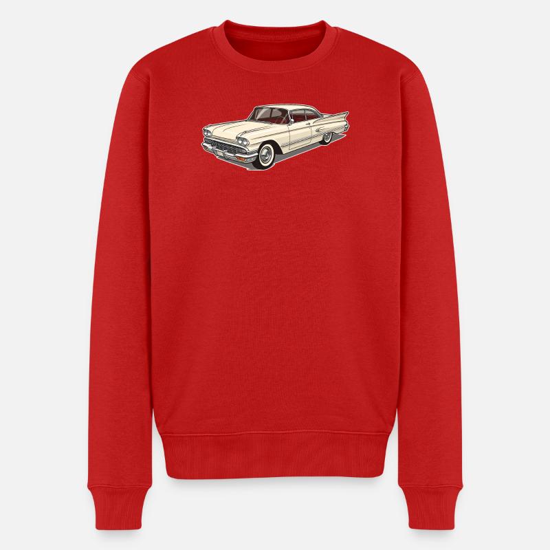Klassischer Oldtimer - Elegantes Retro-Autodesign - Männer Premium Bio Pullover - Rot
