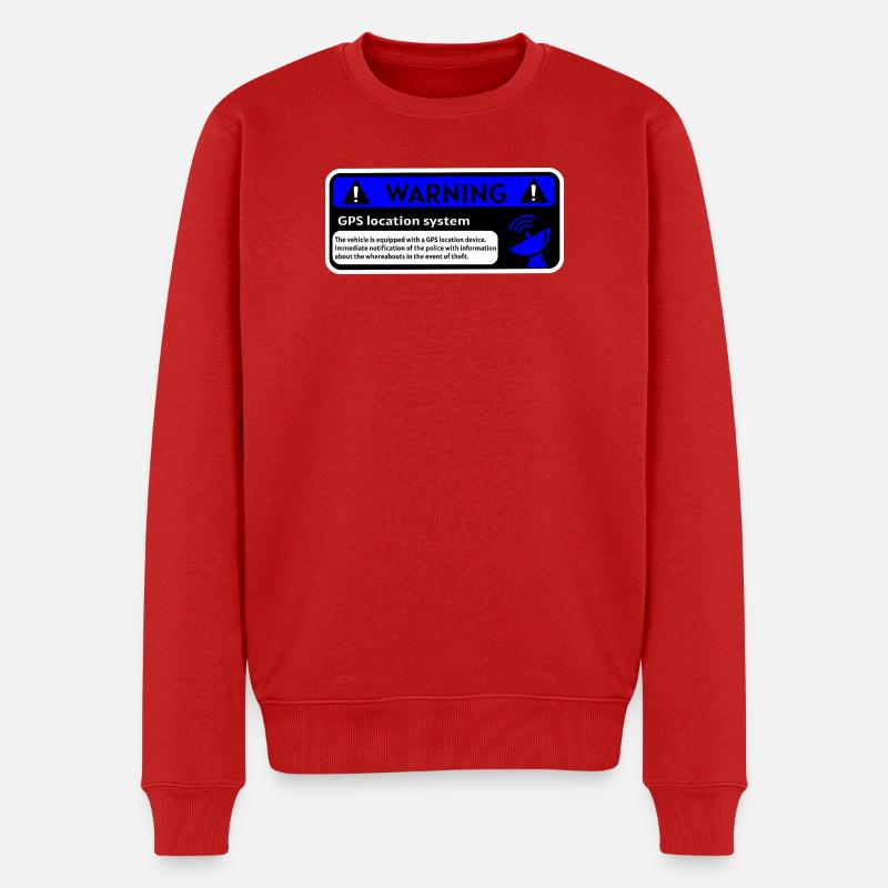 Alerte GPS et localisation véhicule - Pull Premium bio Homme - rouge