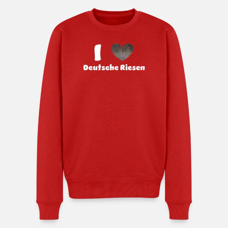 Deutsche Riesen - Männer Premium Bio Pullover - Rot