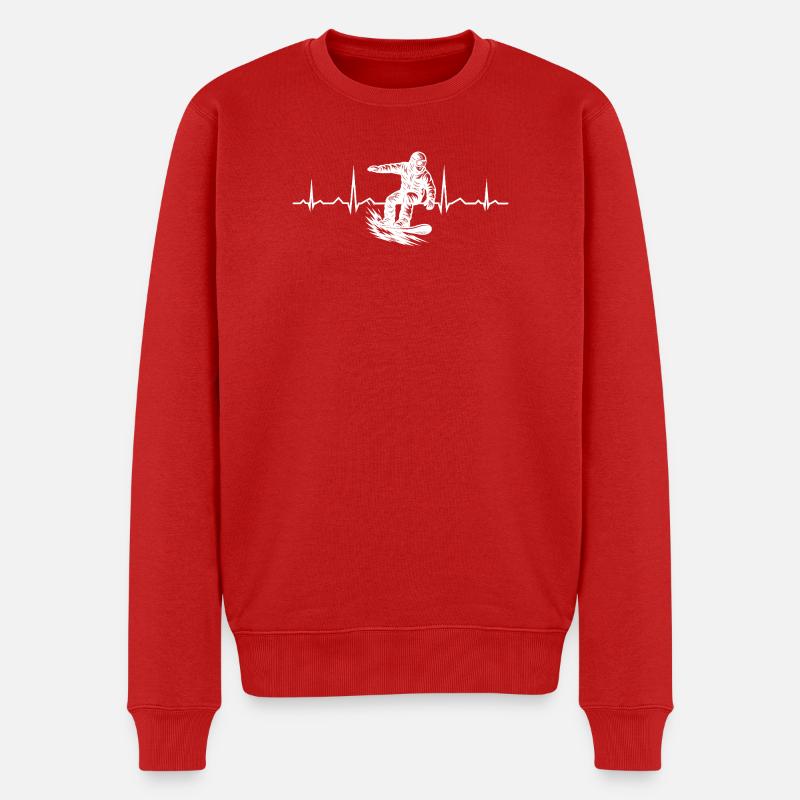 Coole Snowboard Inspiration - Männer Premium Bio Pullover - Rot