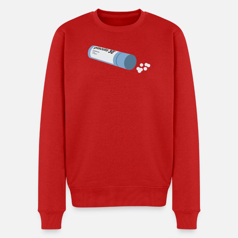 Placebopathie - Pull Premium bio Homme - rouge