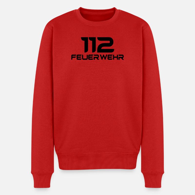 Feuerwehr 112 - Shirt - Männer Premium Bio Pullover - Rot
