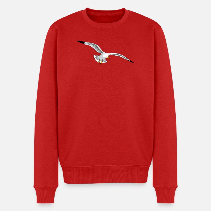 fliegende moewe urlaub fliegen - Männer Premium Bio Pullover - Rot