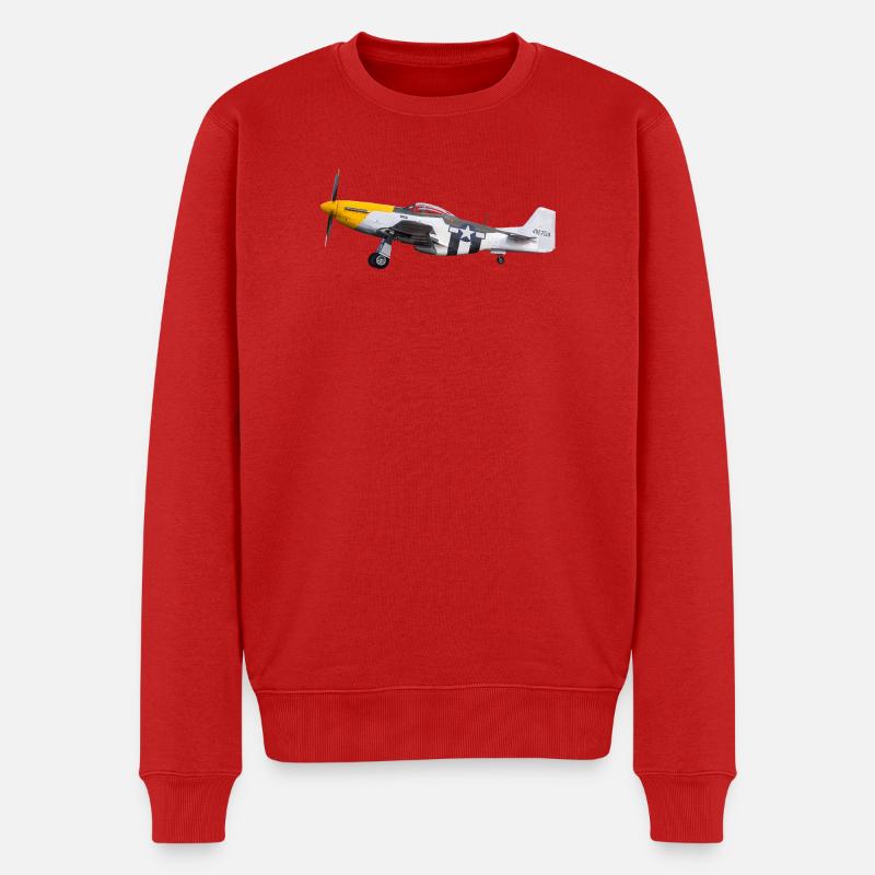 P-51 - Männer Premium Bio Pullover - Rot
