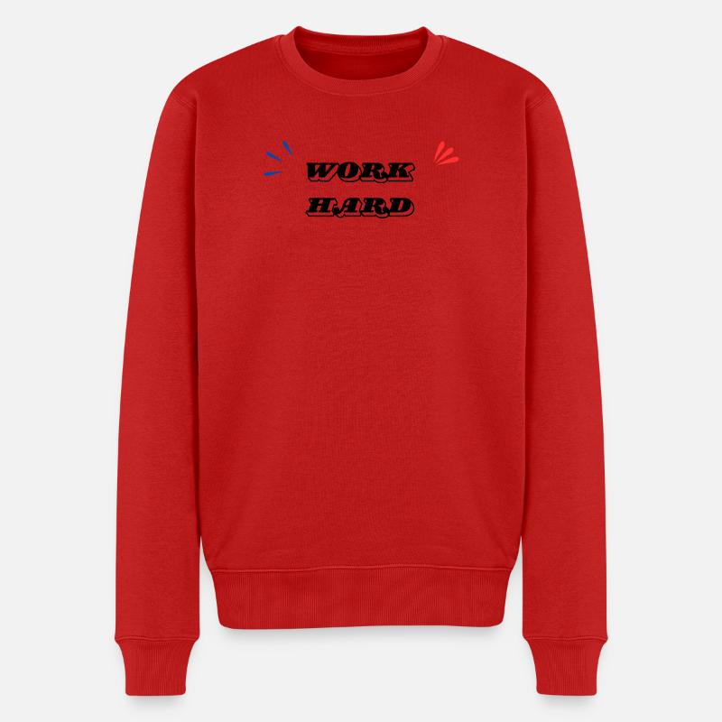 Hart arbeiten Minimal - Männer Premium Bio Pullover - Rot