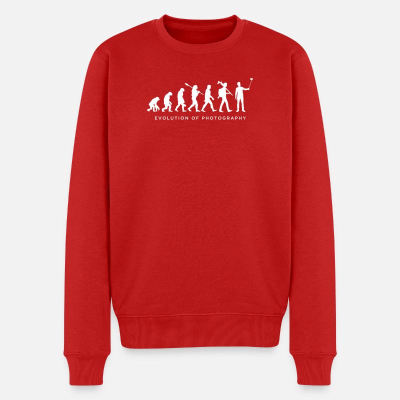 Entwicklung der Fotografie - Männer Premium Bio Pullover - Rot