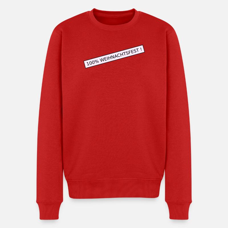 100 Prozent weihnachtsfest - Männer Premium Bio Pullover - Rot