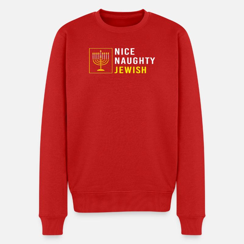 Hanukah Hanukkah Chanukkah - Männer Premium Bio Pullover - Rot