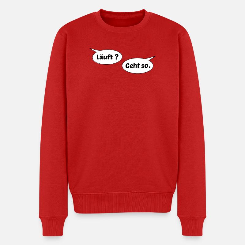 Läuft - Männer Premium Bio Pullover - Rot