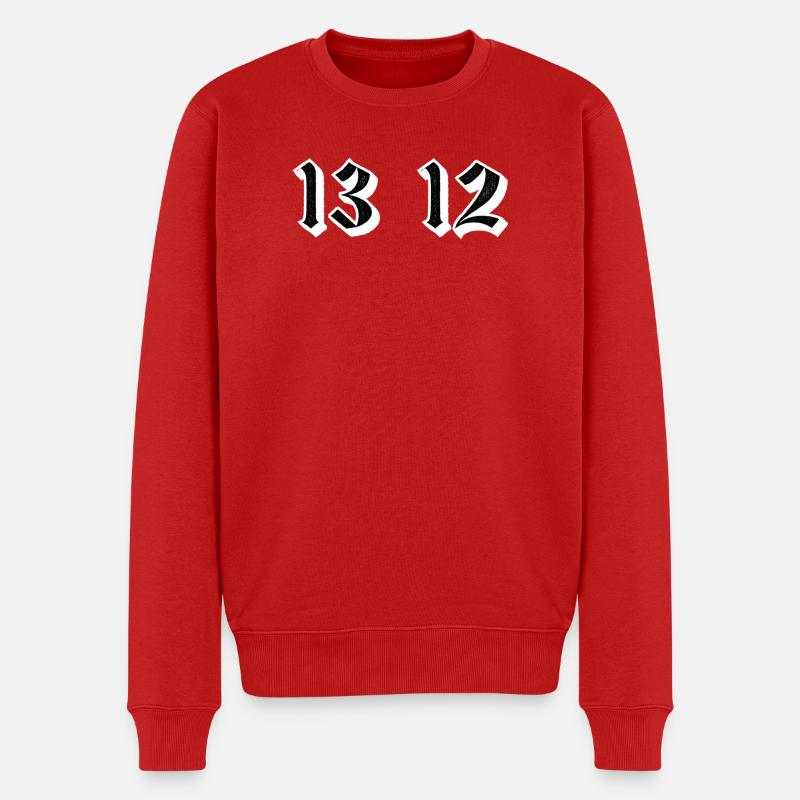 Gotische Zwillingsziffern 13 12 - Männer Premium Bio Pullover - Rot