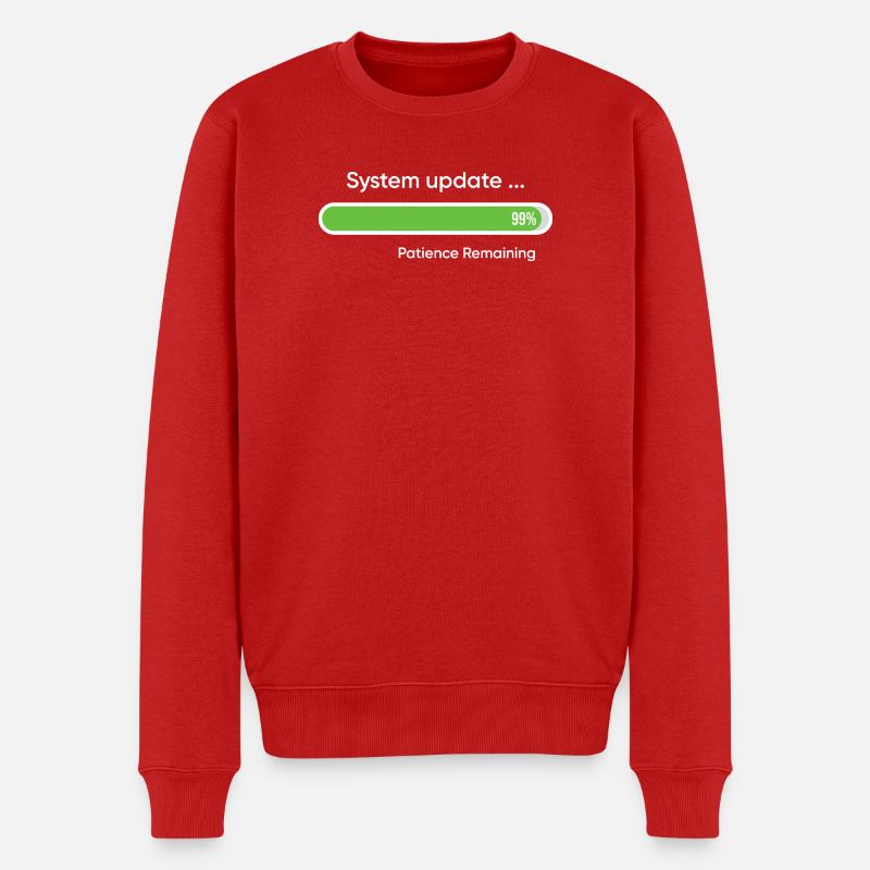 System Update 99% Patience Remaining - Pull Premium bio Homme - rouge