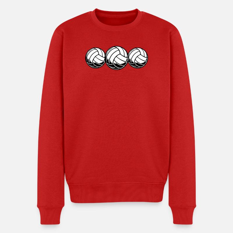 Volleyball Ball Team - Männer Premium Bio Pullover - Rot