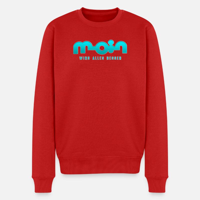 Moin, everything gets better - Men's Premium Organic Jumper - red
