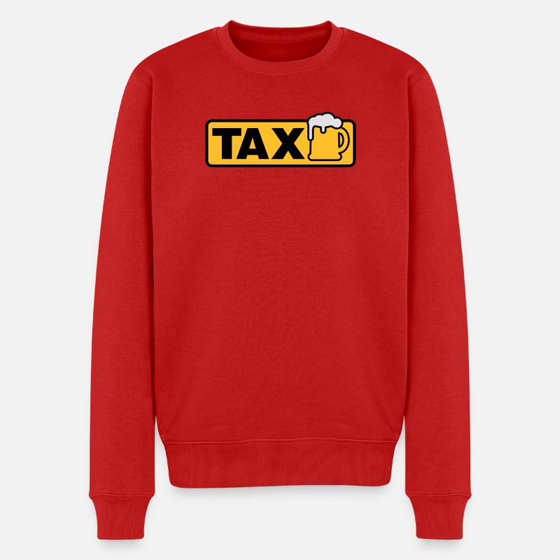 Taxi Bier - Männer Premium Bio Pullover - Rot